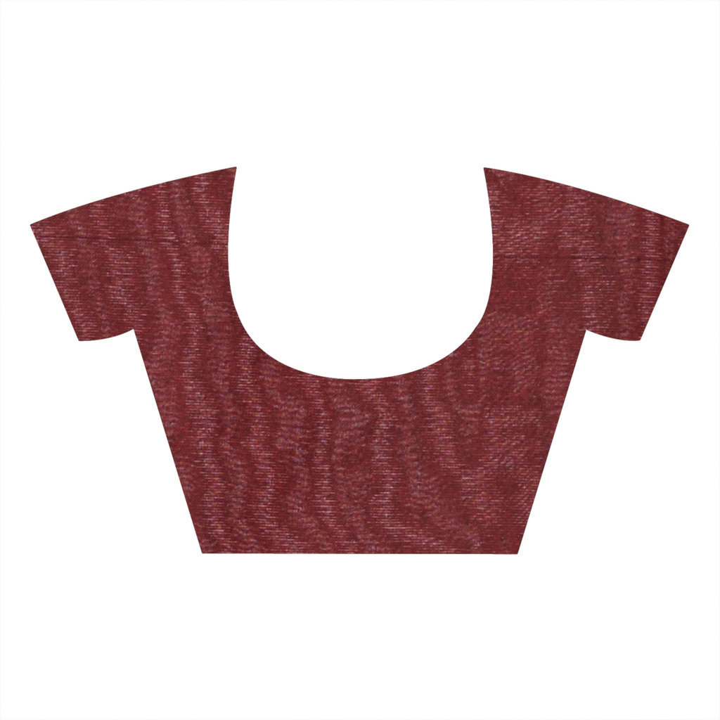 Brown Pure Cotton ThanKhadi Hand Loom Saree (467)